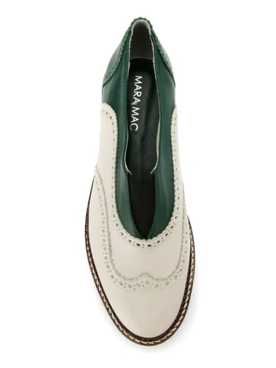 Shop Mara Mac Leather Brogues In Green