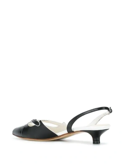 Shop Francesco Russo Slingback Pumps In Black