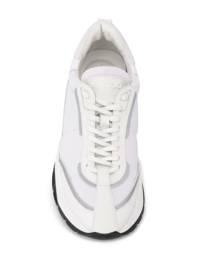 Shop Jimmy Choo Raine Logo Sneakers In White