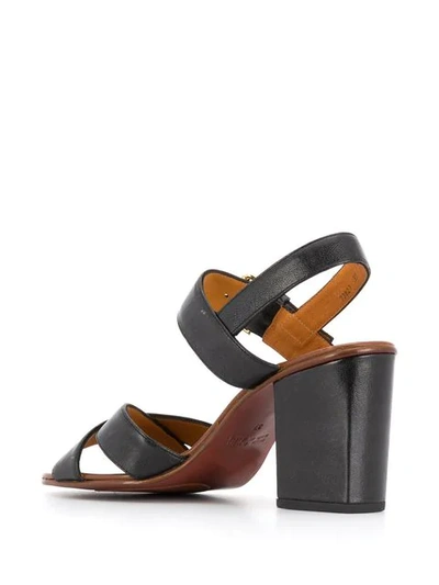 Shop Chie Mihara Block Heel Sandals In Black