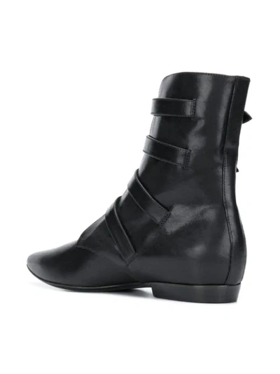 buckled mid-calf boots