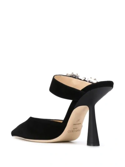 Shop Jimmy Choo Smokey 100mm Embellished Buckle Pumps In Black