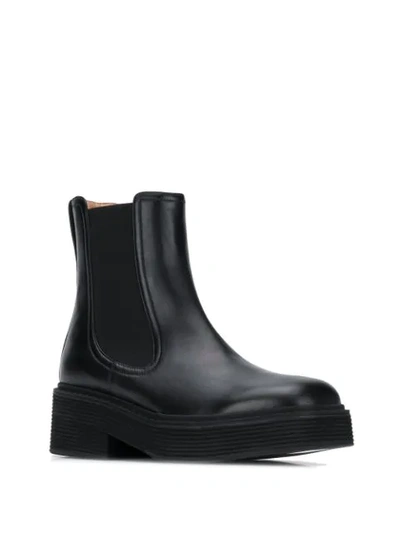 Shop Marni Chelsea-boots Mit Plateau In 00n99 Black
