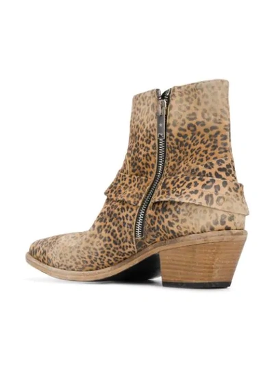 Shop Golden Goose Leopard Print Western Boots In Brown