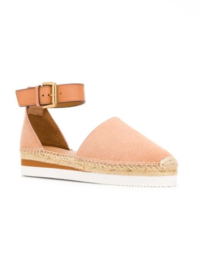Shop See By Chloé Ankle Strap Sandals In 320 Nude