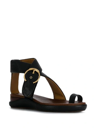 Shop Chloé Buckle Detail Sandals - Black