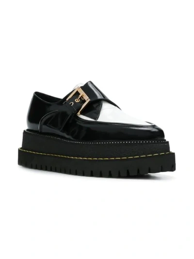 Shop N°21 Buckled Creepers Shoes In Black