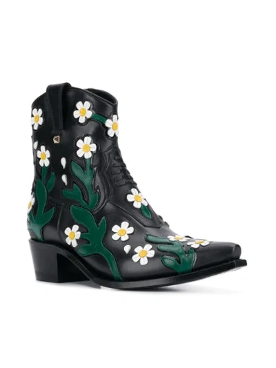 Shop Valentino Garavani Ranch Flowers Cowboy Boots In H55