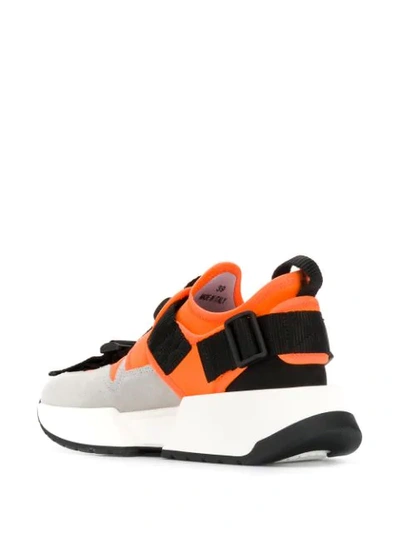 Shop Mm6 Maison Margiela Sneakers Mit Riemen - Orange