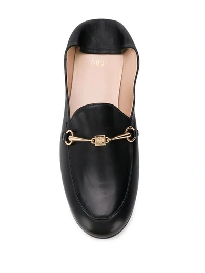 Shop Hogl Logo Loafers In Black