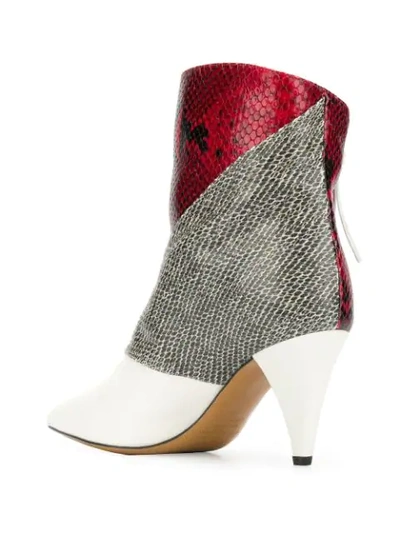 Shop Isabel Marant Latts Ankle Boots In White