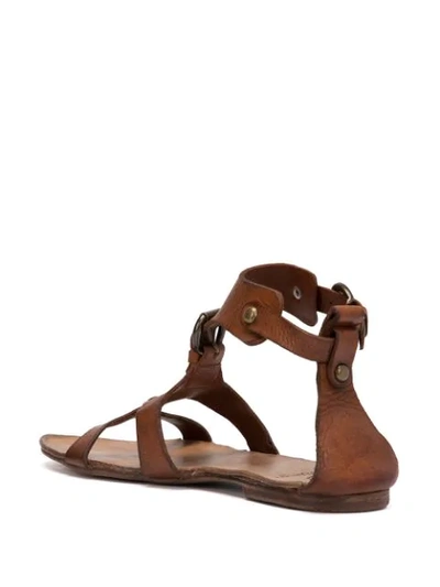 Shop Silvano Sassetti Gladiator Sandals In Brown