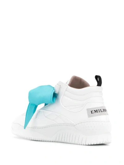 Shop Emilio Pucci Scarf-embellished Sneakers In White