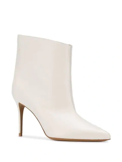 ALEXANDRE VAUTHIER ASYMMETRIC ANKLE BOOTS - 白色