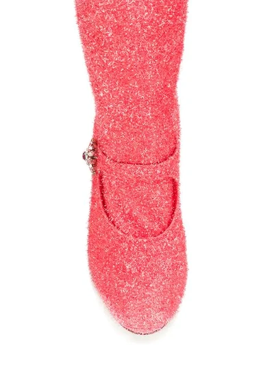 Shop Dolce & Gabbana Jewel Heel Boots In Pink