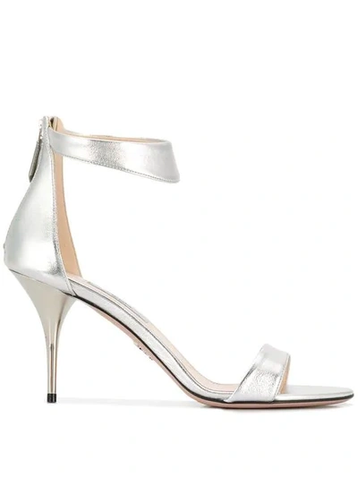 Shop Prada High Heel Sandals In F0118 Argento