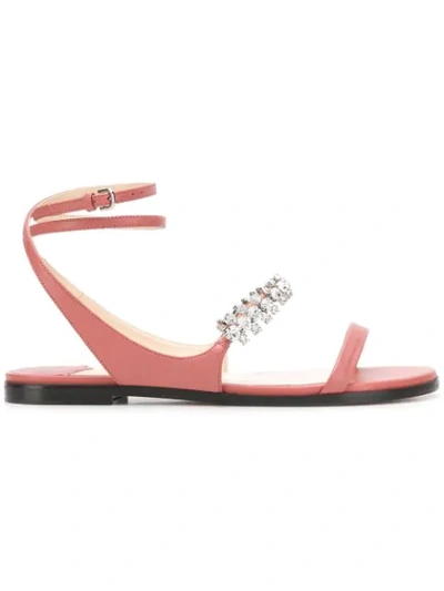 Shop Jimmy Choo Abira Flat Sandals - Pink