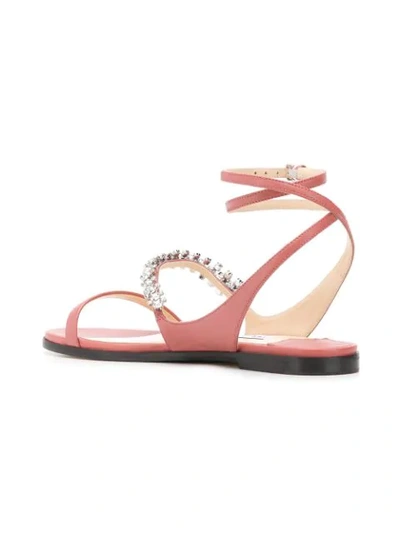Shop Jimmy Choo Abira Flat Sandals - Pink