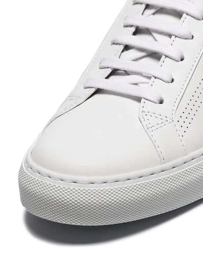 GIVENCHY WHITE URBAN STREET LEATHER LOW TOP SNEAKERS - 白色