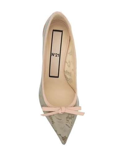 Shop N°21 Floral Embroidered Pumps In Pink