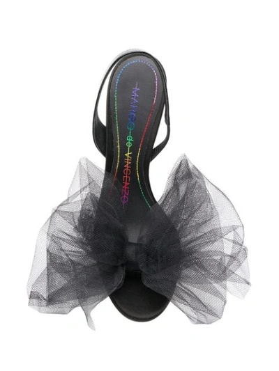 Shop Marco De Vincenzo Maxi Tulle Bow Sandals In Black