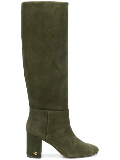 Shop Tory Burch Brooke Slouchy Boots In Green