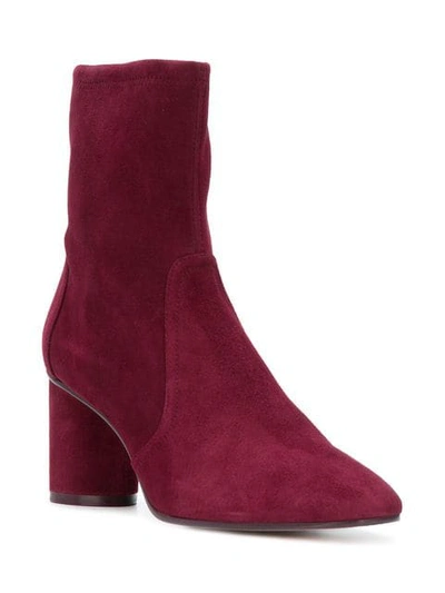 Shop Stuart Weitzman Margot Ankle Boots In Red