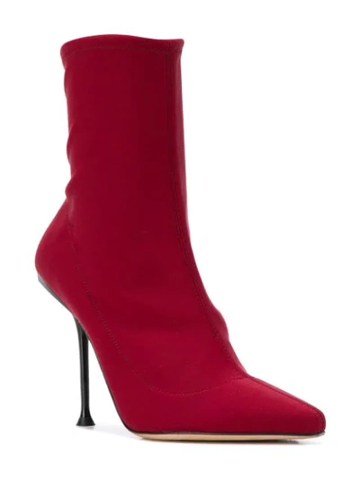 Sergio Rossi Milano Booties In Red