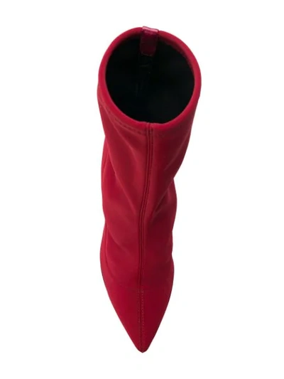 Sergio Rossi Milano Booties In Red