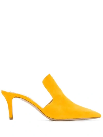 Shop Fabio Rusconi Mules Aus Wildleder In Yellow