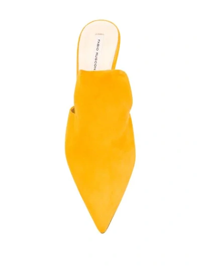 Shop Fabio Rusconi Mules Aus Wildleder In Yellow