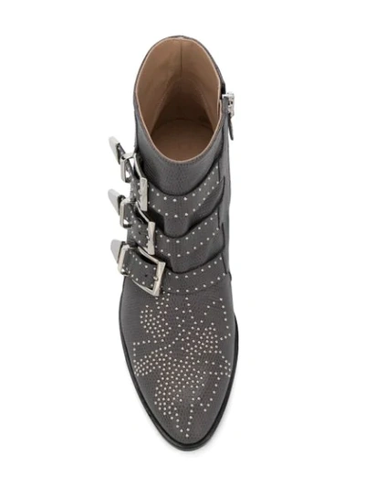Shop Chloé Susanna Ankle Boots In Grey