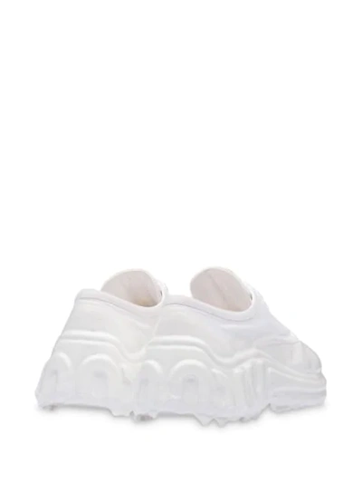 Shop Miu Miu Miu Run Sneakers In White