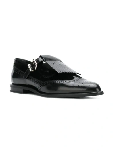 Shop Tod's Classic Monk Shoes In Black