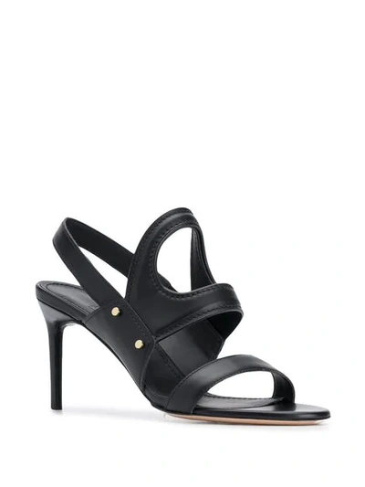 Shop Max Mara Slingback Strap Sandals In Black