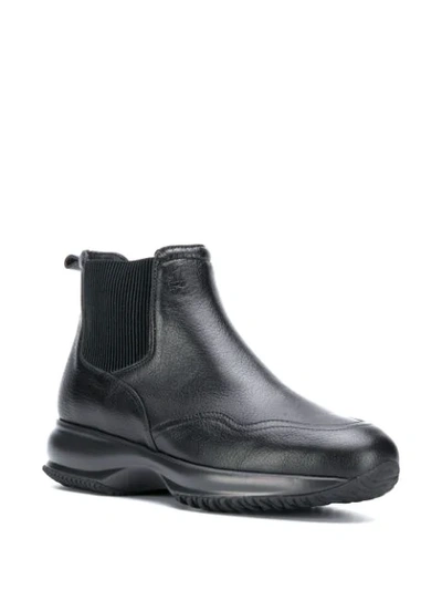 Shop Hogan Chunky Ankle Boots In Black