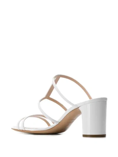 Shop Casadei Block Heel Sandals In White