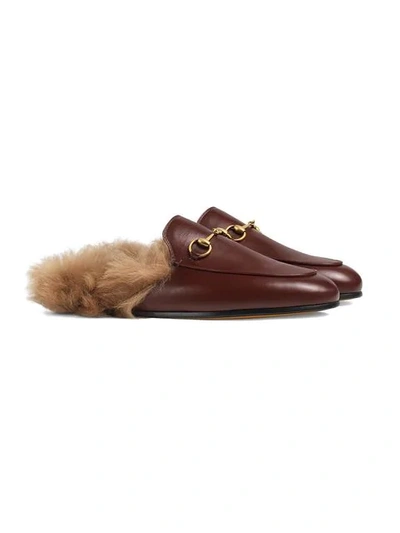 Gucci Slipper Princetown In Pelle In Red