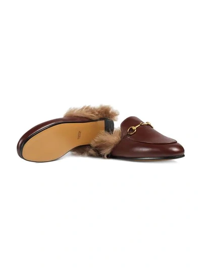 Shop Gucci Slipper Princetown In Pelle In Red