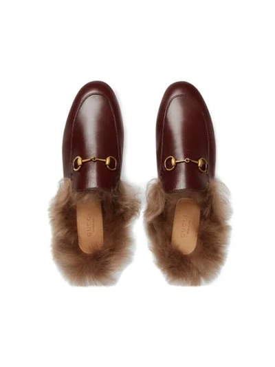 Shop Gucci Slipper Princetown In Pelle In Red