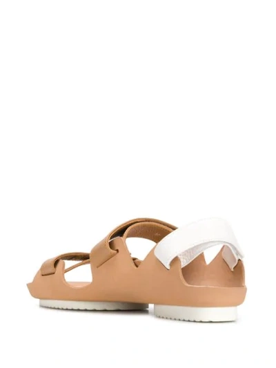 Shop Issey Miyake Contrasting Strap Sandals - Neutrals