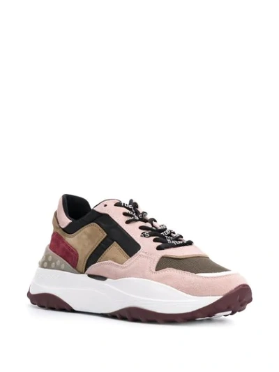 Shop Tod's Logo Lace Low Top Sneakers In Pink