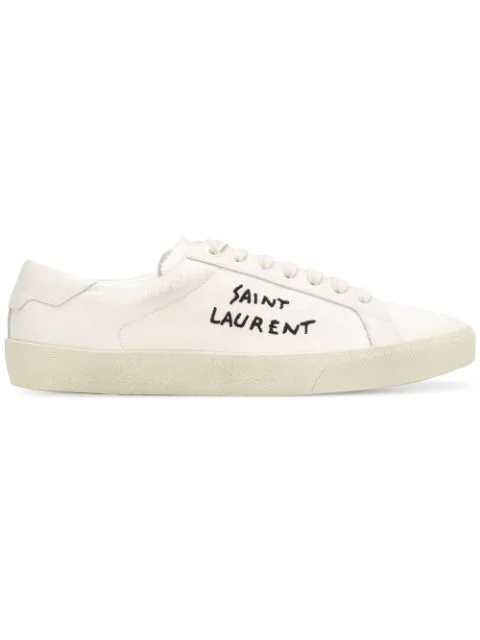 saint laurent embroidered sneakers