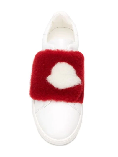 Shop Moncler Flat Sole Sneakers In White