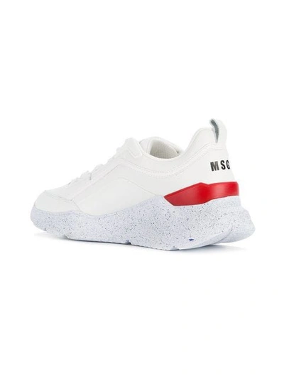 Shop Msgm Never Look Back Sneakers In White