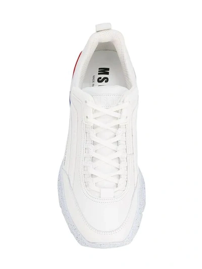 Shop Msgm Never Look Back Sneakers In White