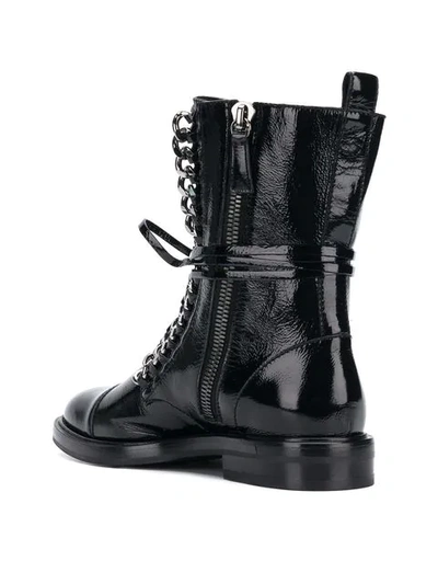 Shop Casadei Lace-up Ankle Boots In 000 Nero