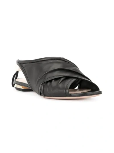 Shop Nicholas Kirkwood Delfi Slingback Sandals In Black