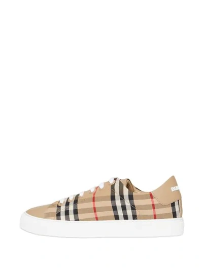 Burberry New Albridge Check Low-top Sneakers In Multi