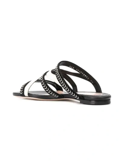 Shop Alexander Mcqueen Caged Flat Sandals In Black